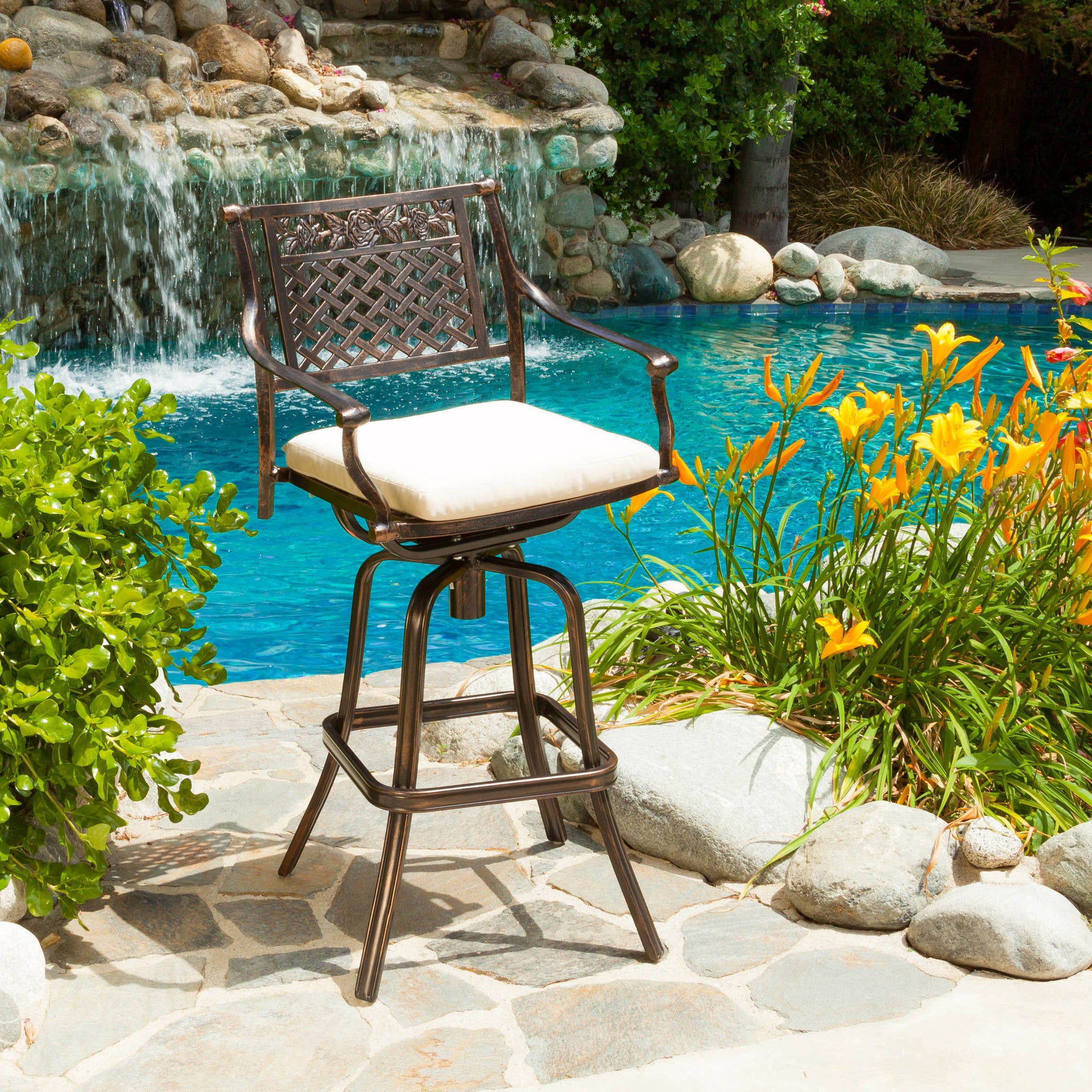 cast aluminum stools