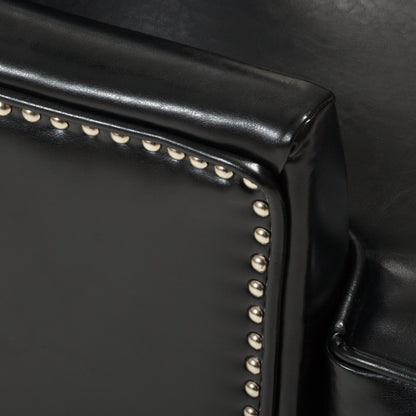 Jameson Leather High Back Wingback Armchair