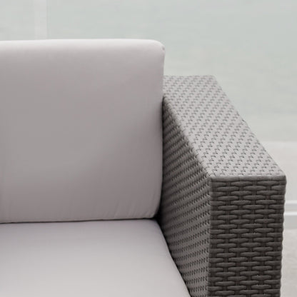 Capulet Outdoor 4-Piece Grey Wicker Sofa Set