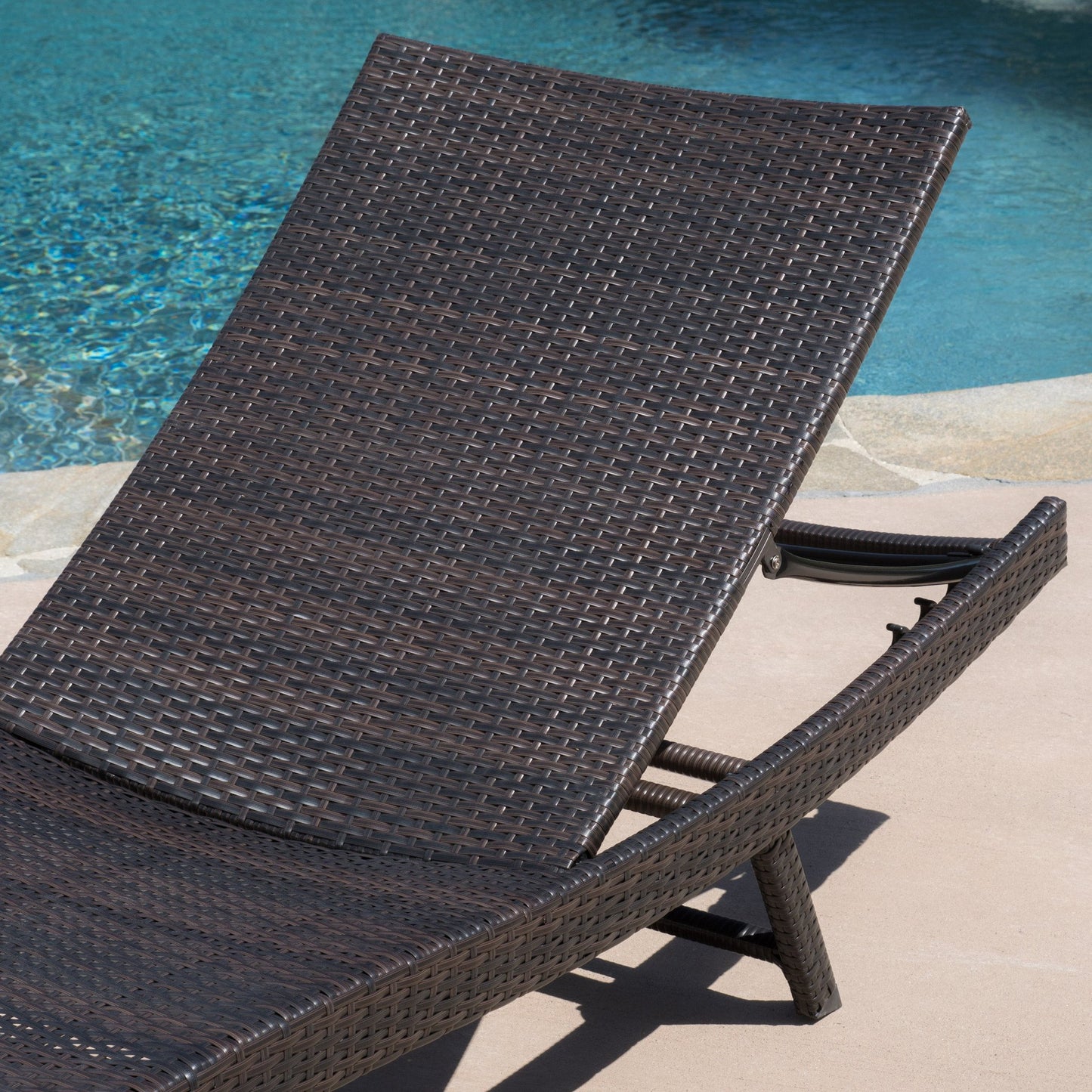 Eliana Outdoor 6pc Brown Wicker Chaise Lounge Chairs Set