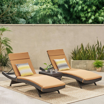 Lakeport Outdoor 3pc Adjustable Chaise Lounge Chair Set