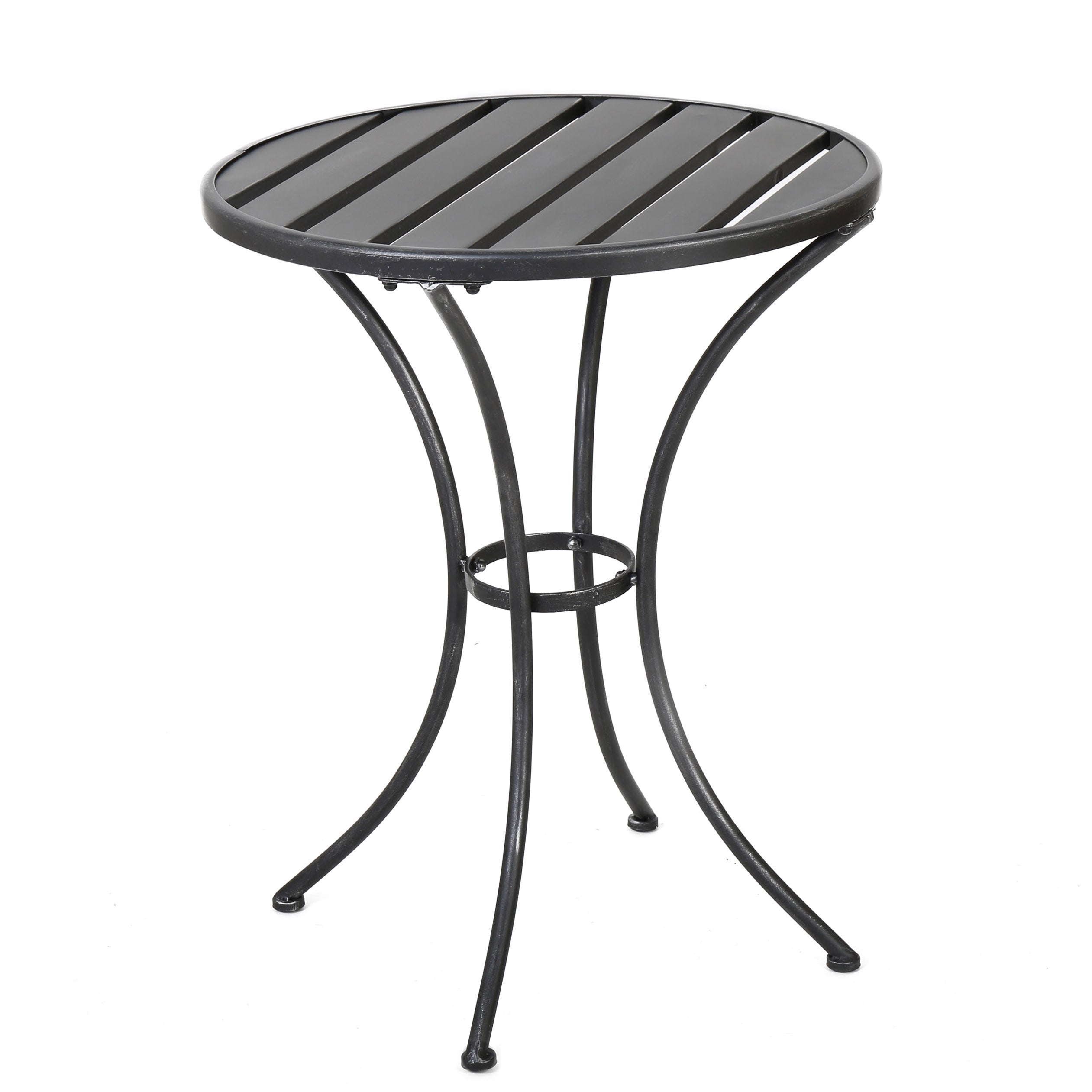 Black metal outdoor bistro set hot sale