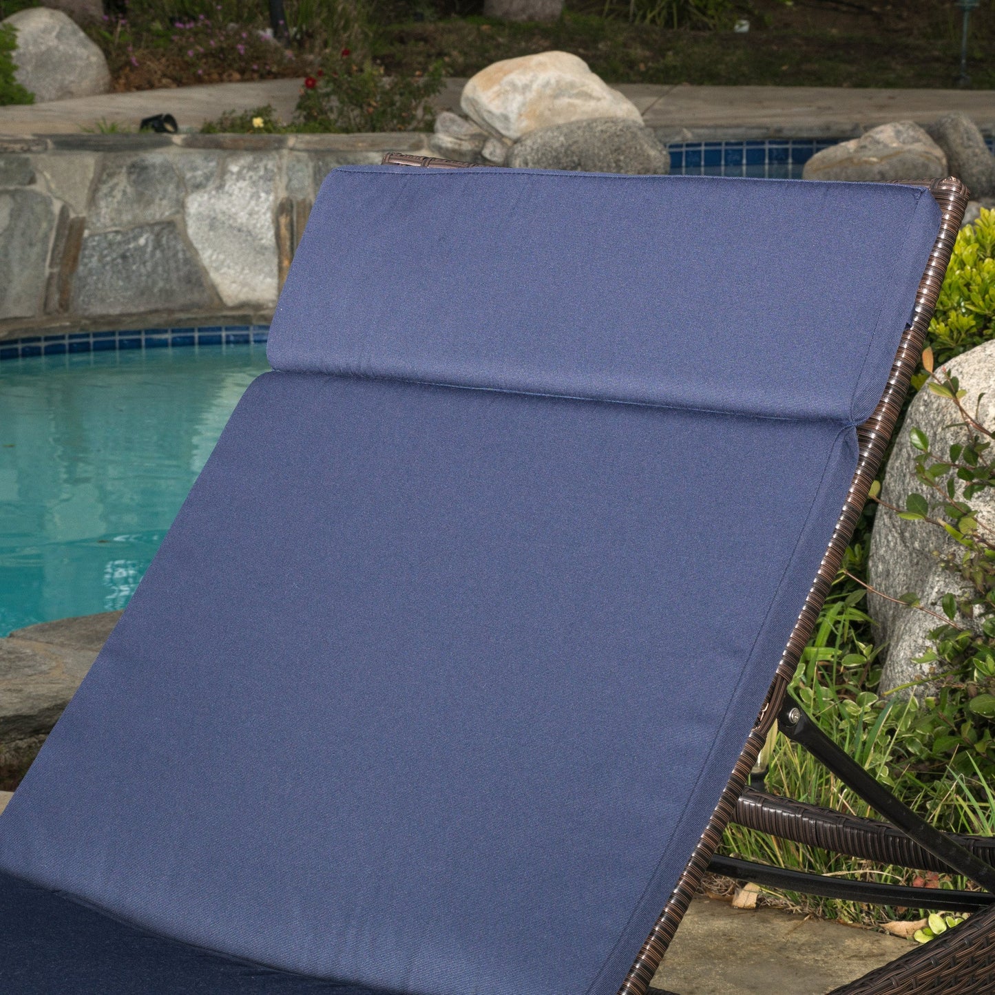 Lakeport Outdoor Adjustable Chaise Lounge Chairs w/ Cushions (set of 2)