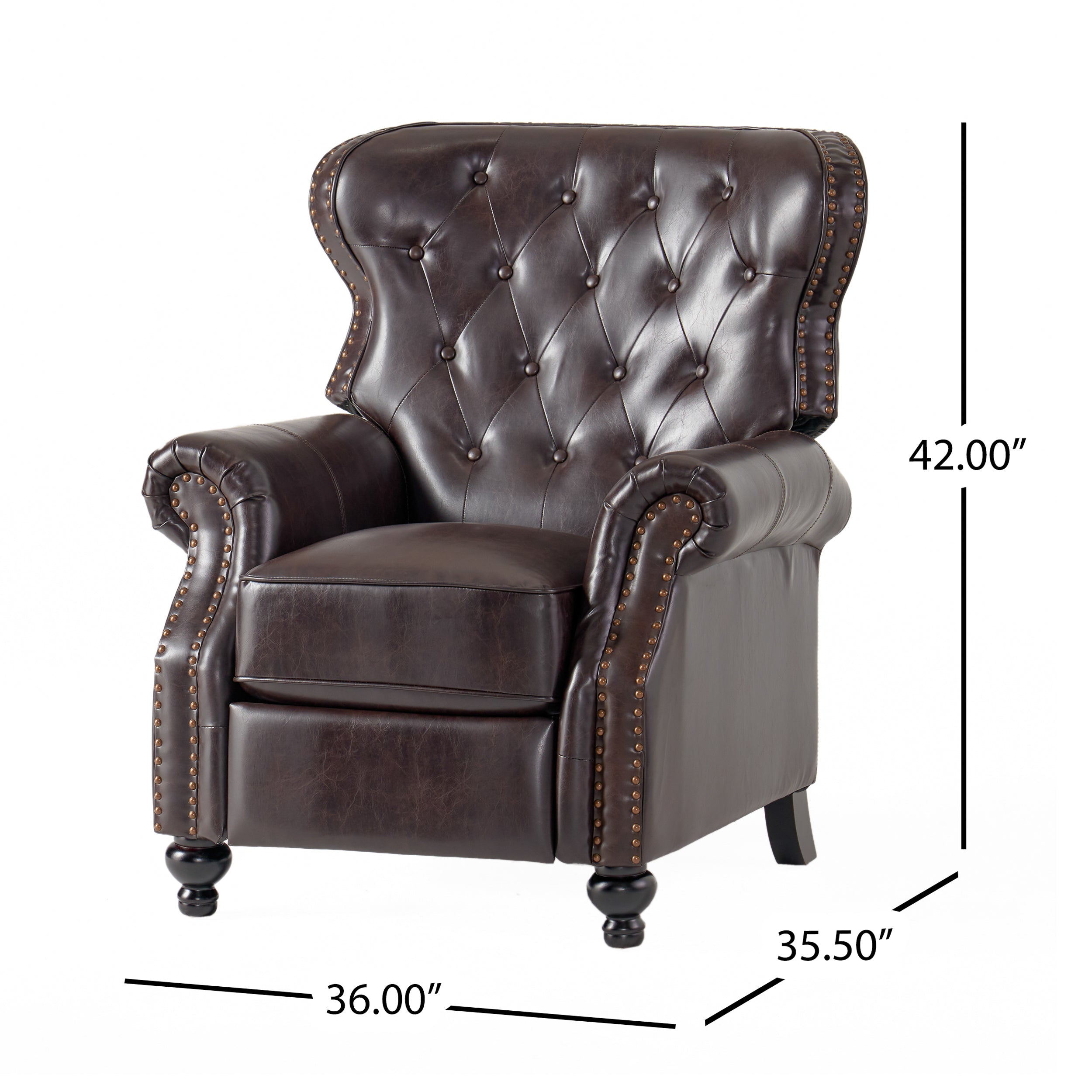 Recliner with nailhead discount trim