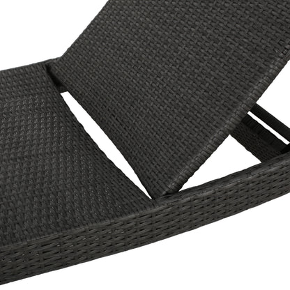 Lakeport Outdoor Grey Wicker Chaise Lounge Chairs