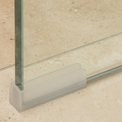 Modern Rectangular Clear 12mm Tempered Glass Console Table
