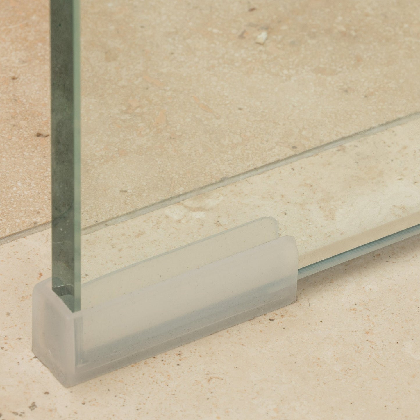 Classon See Through Clear Waterfall Glass End Table