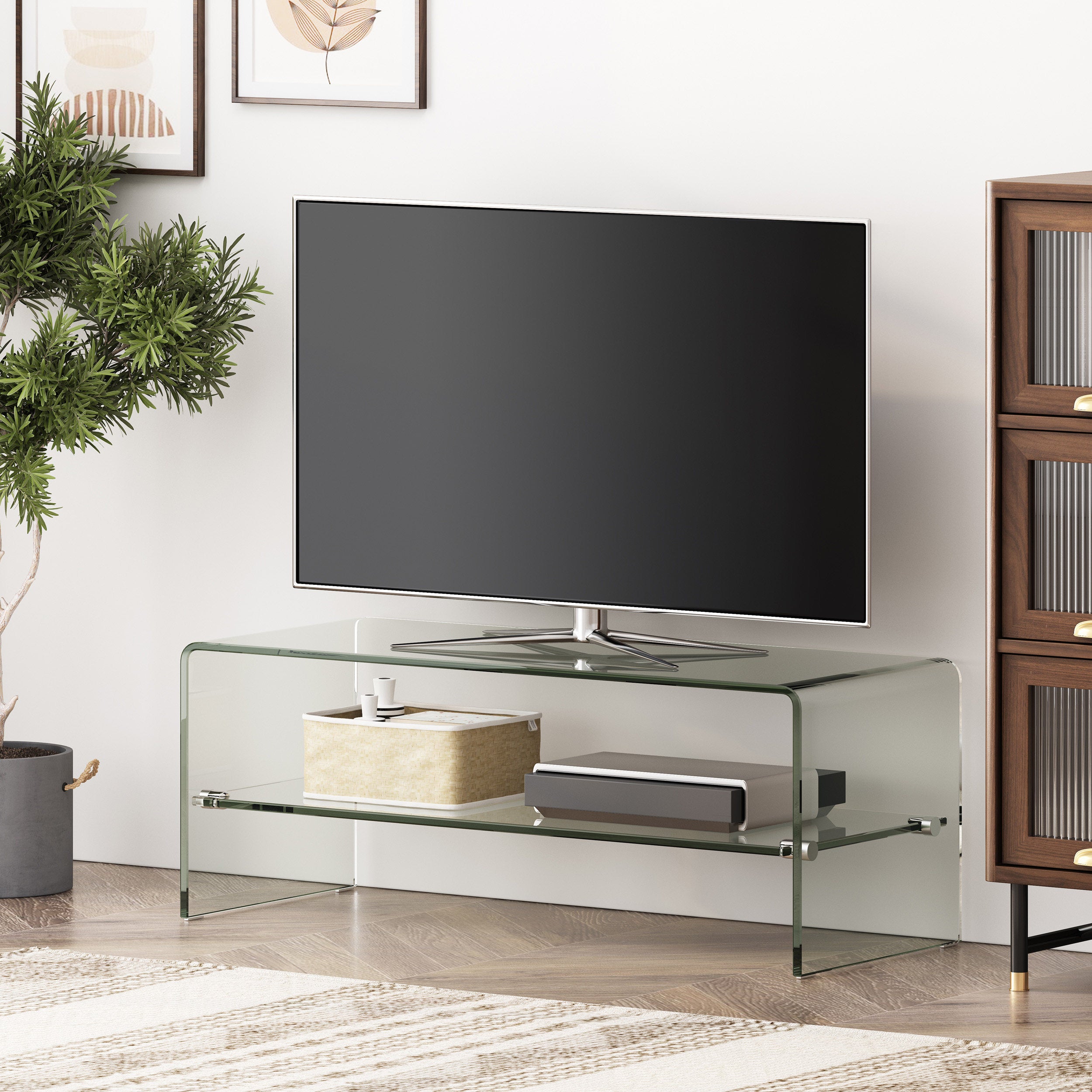 Glass on sale media console