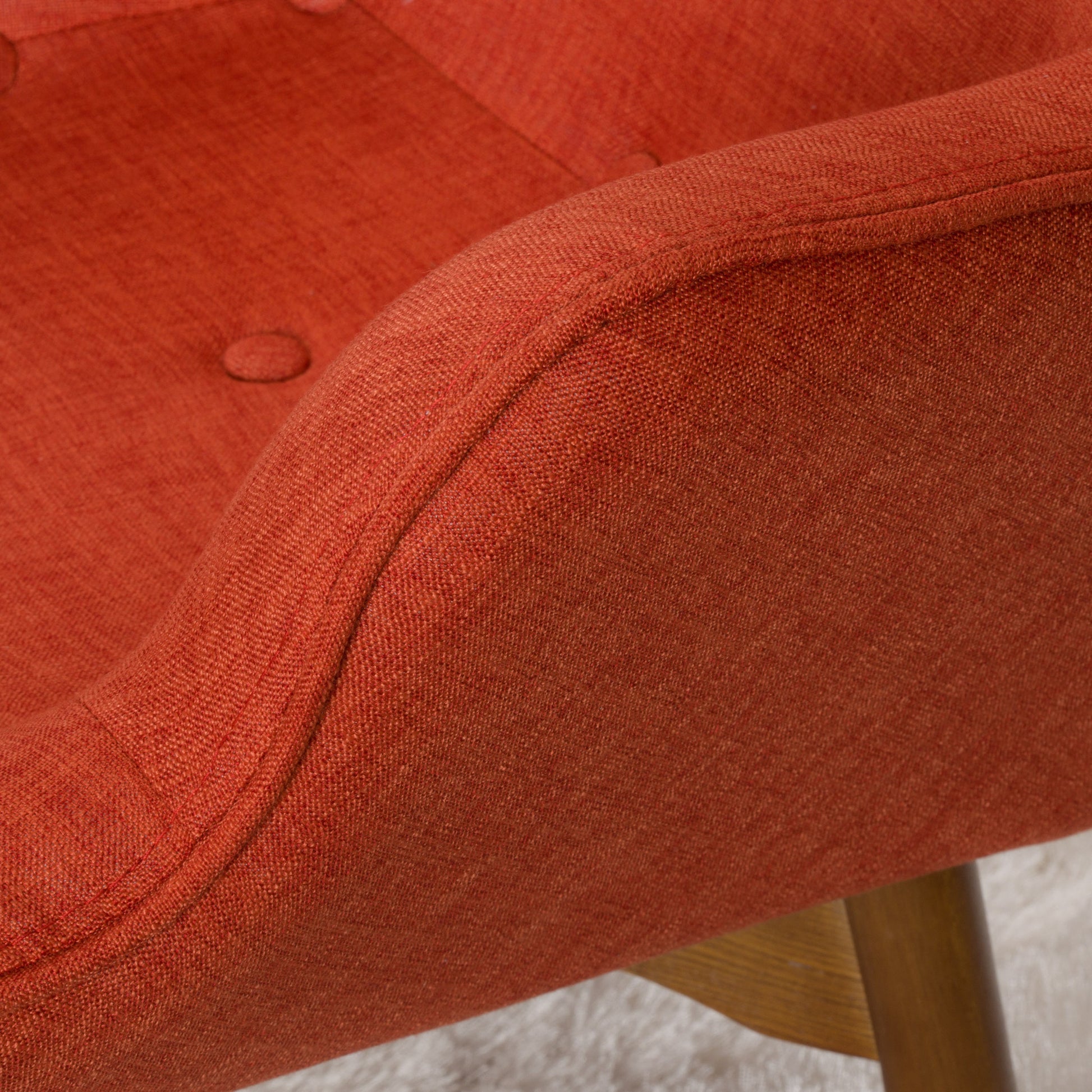 acantha Orange Fabric Contour Chair