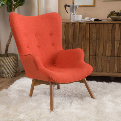 Acantha Mid Century Modern Contour Accent Lounge Chair