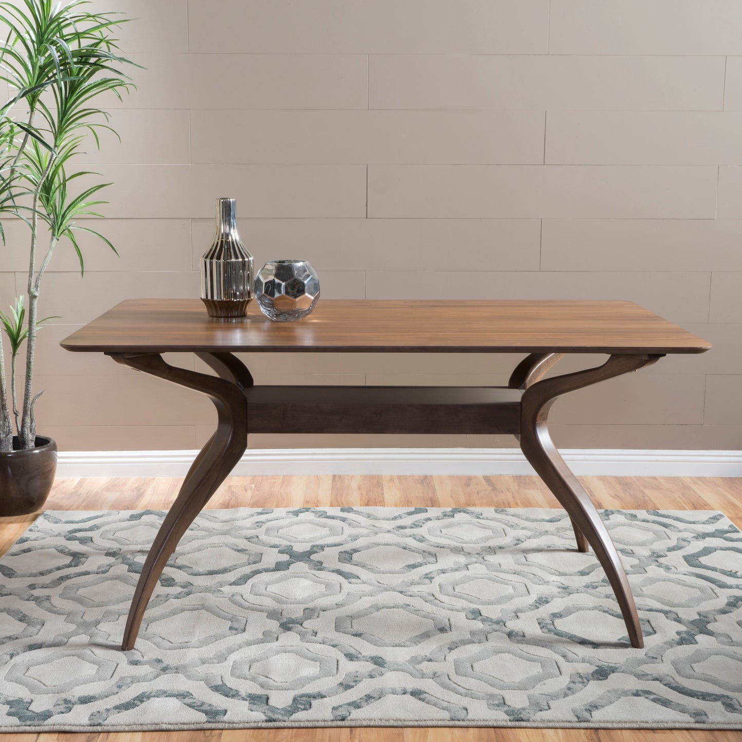 Mabel Mid Century Modern Wood Dining Table