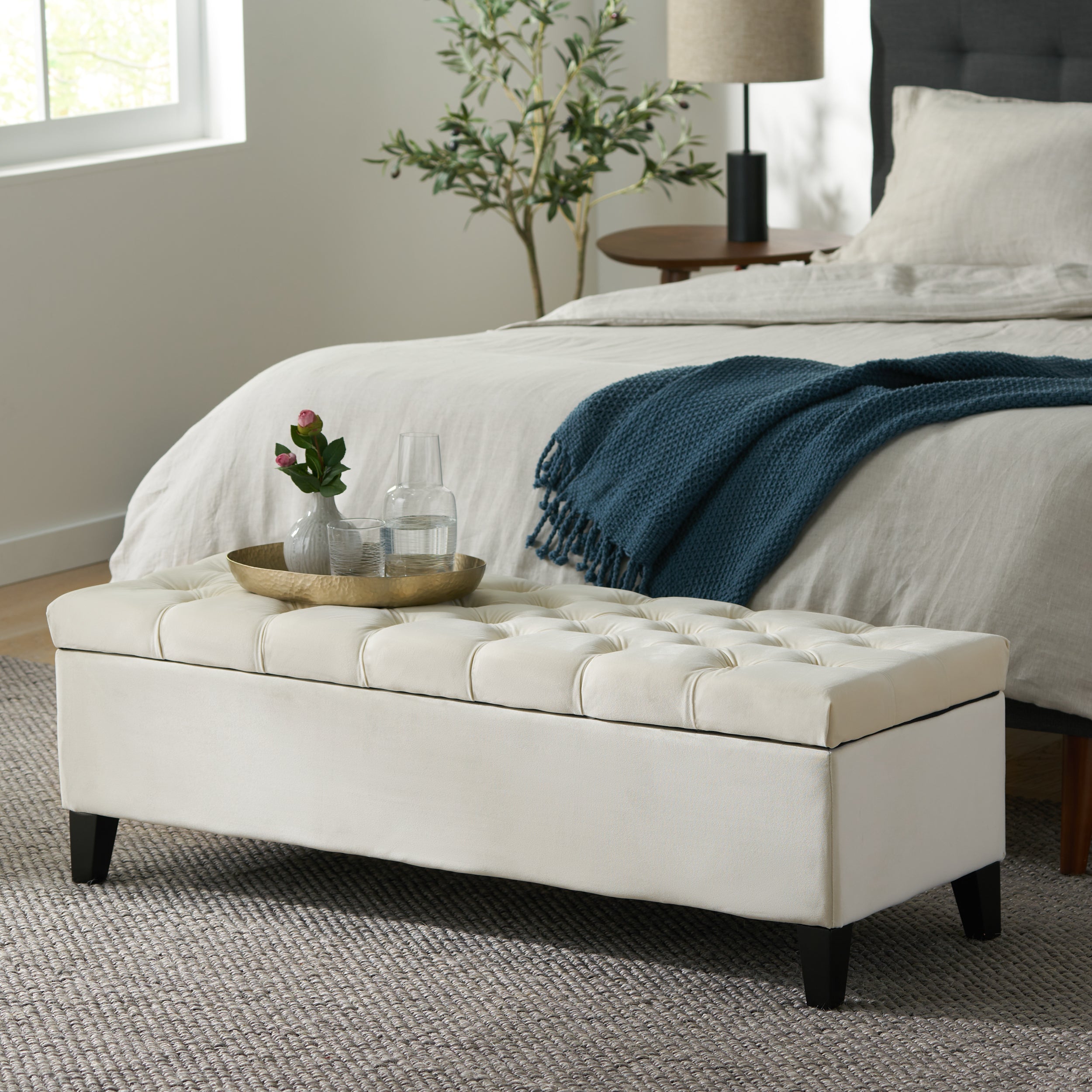 Bed storage ottoman discount bench