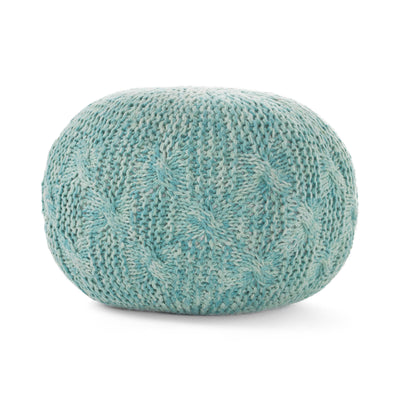 Dahlia Handcrafted Modern Fabric Weave Pouf