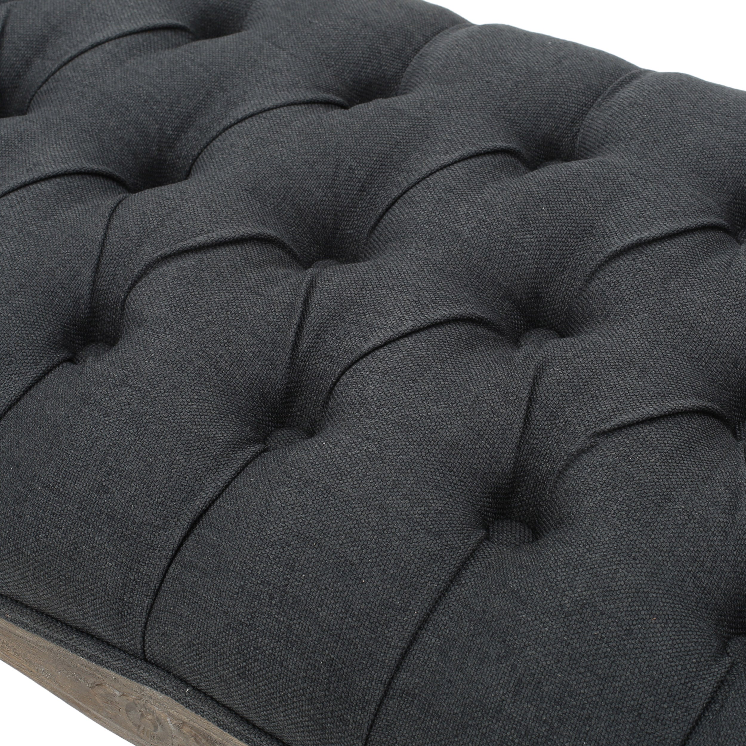 Tassette Traditional Button Tufted Fabric Bench – GDFStudio