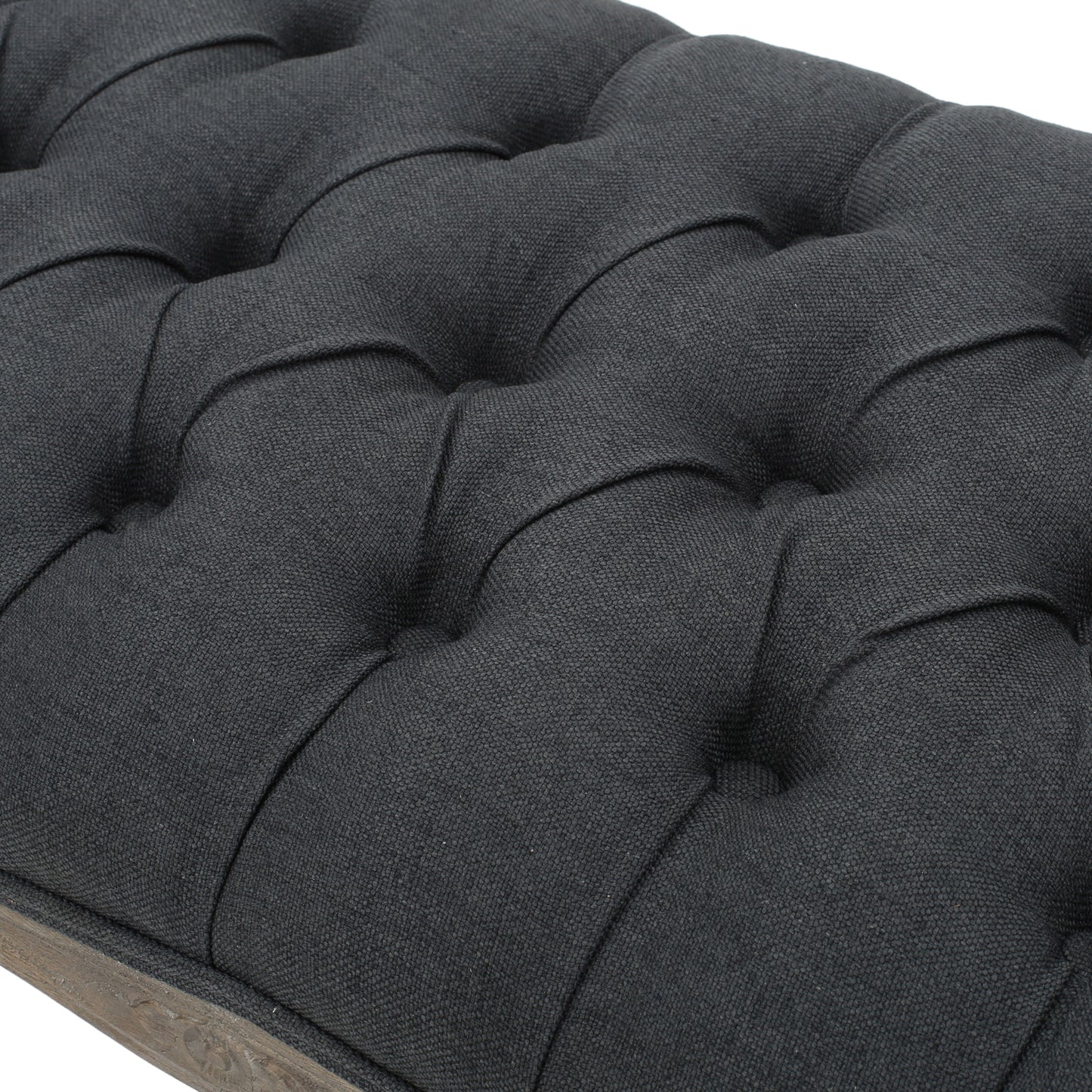 Tassette Traditional Button Tufted Fabric Bench