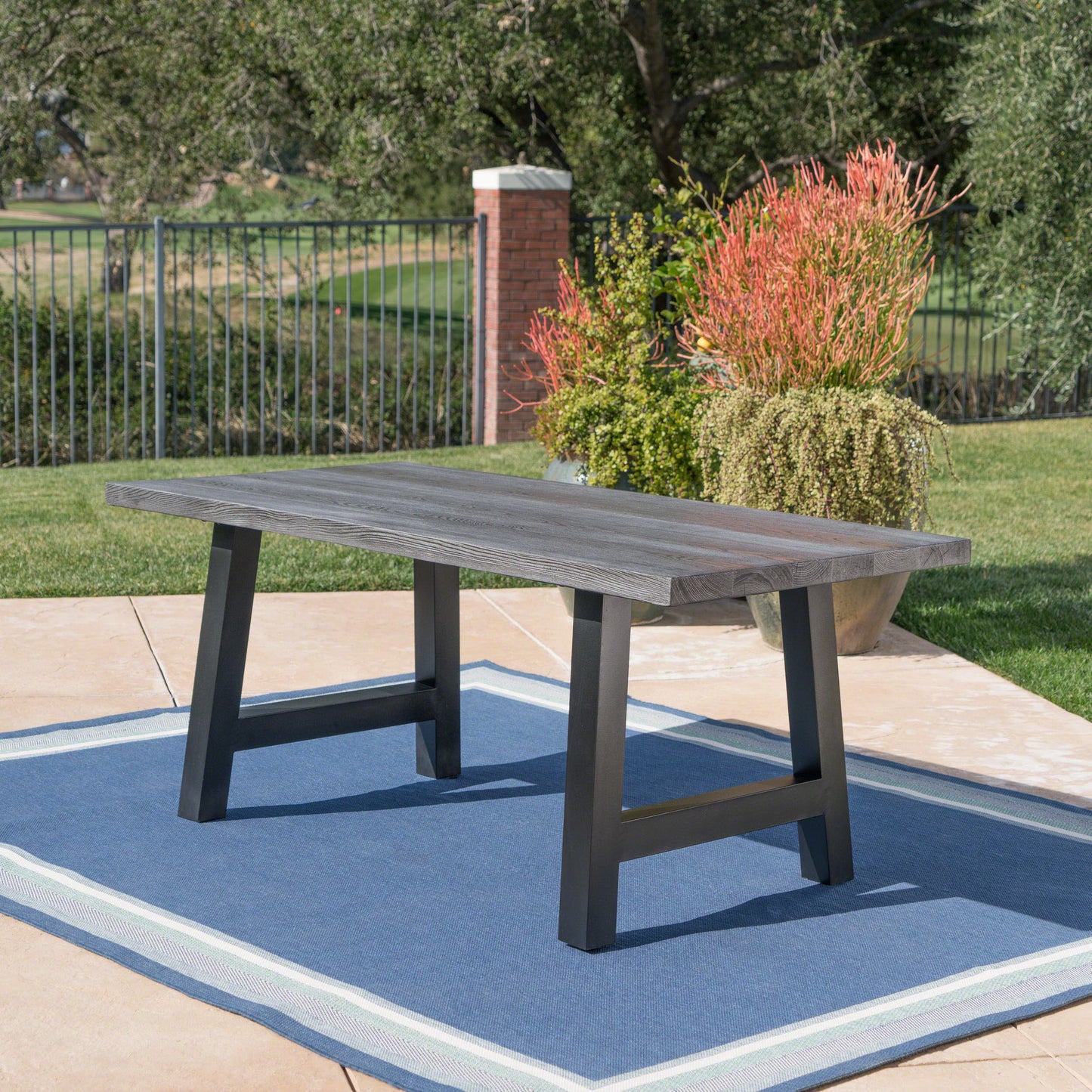 Edward Outdoor Light Weight Concrete Dining Table