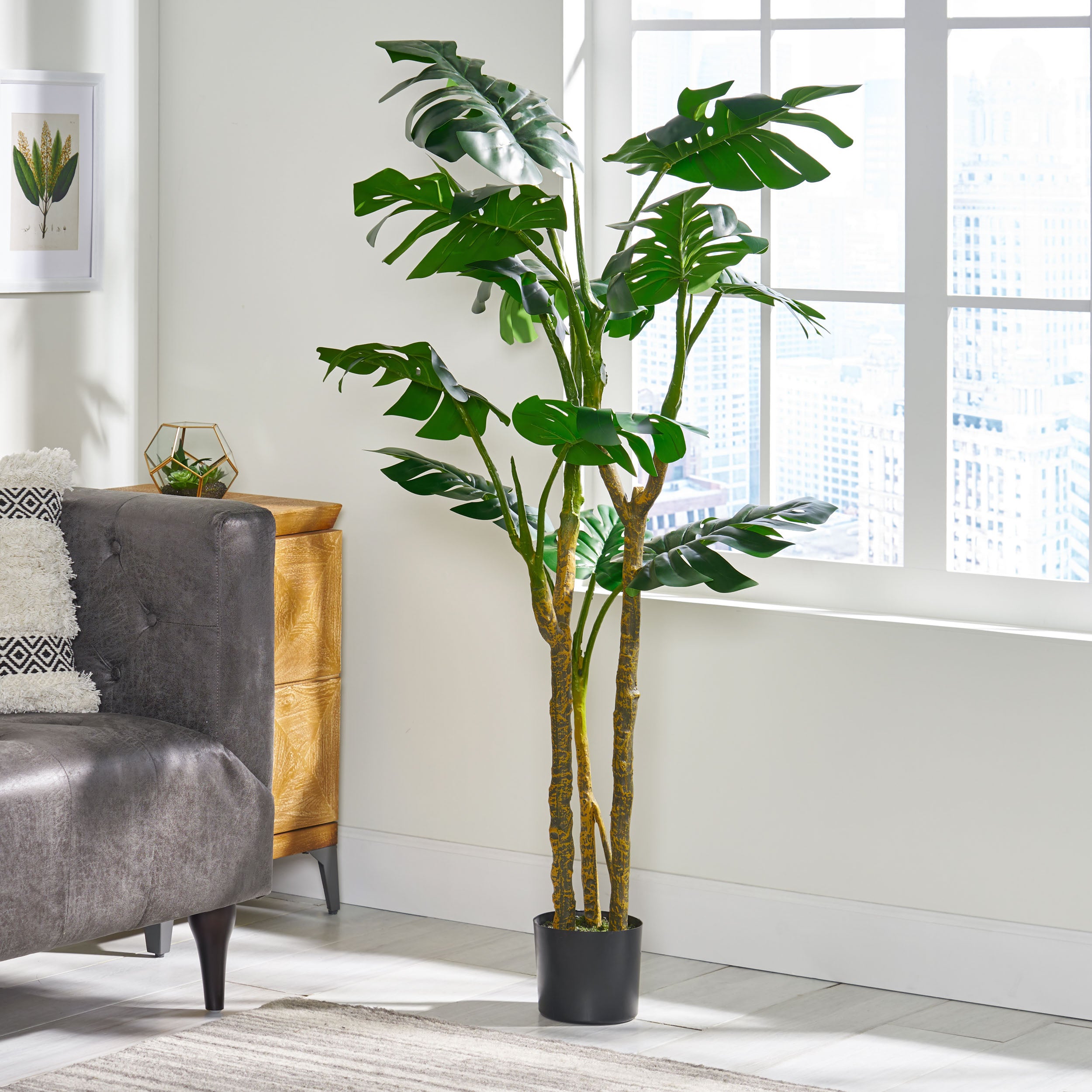 monstera plant fake Dorse Artificial Monstera Tree – GDFStudio