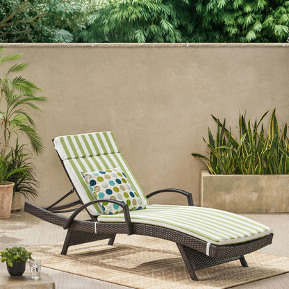 Lakeport Outdoor Wicker Lounge with Water Resistant Cushion