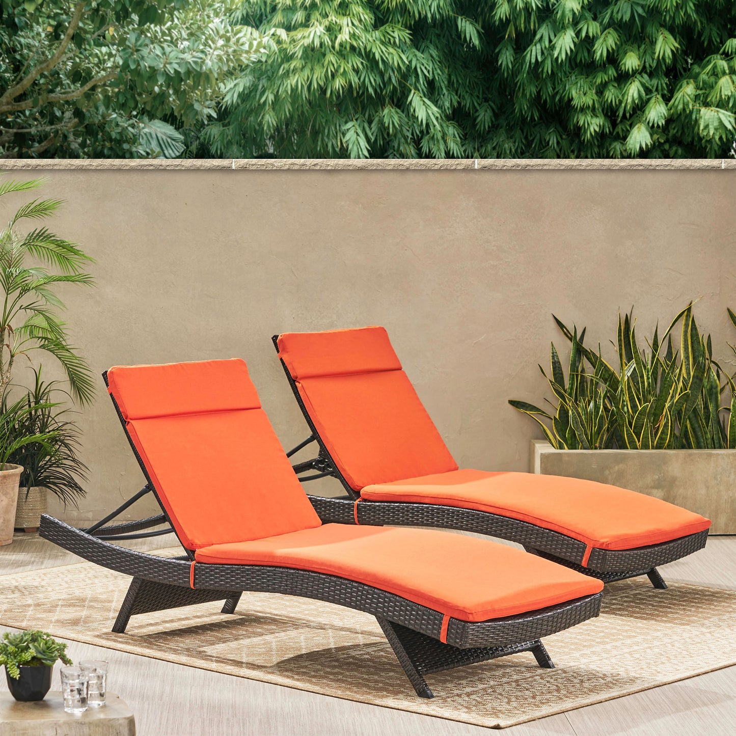 Savana Outdoor Wicker Lounge with Water Resistant Cushion