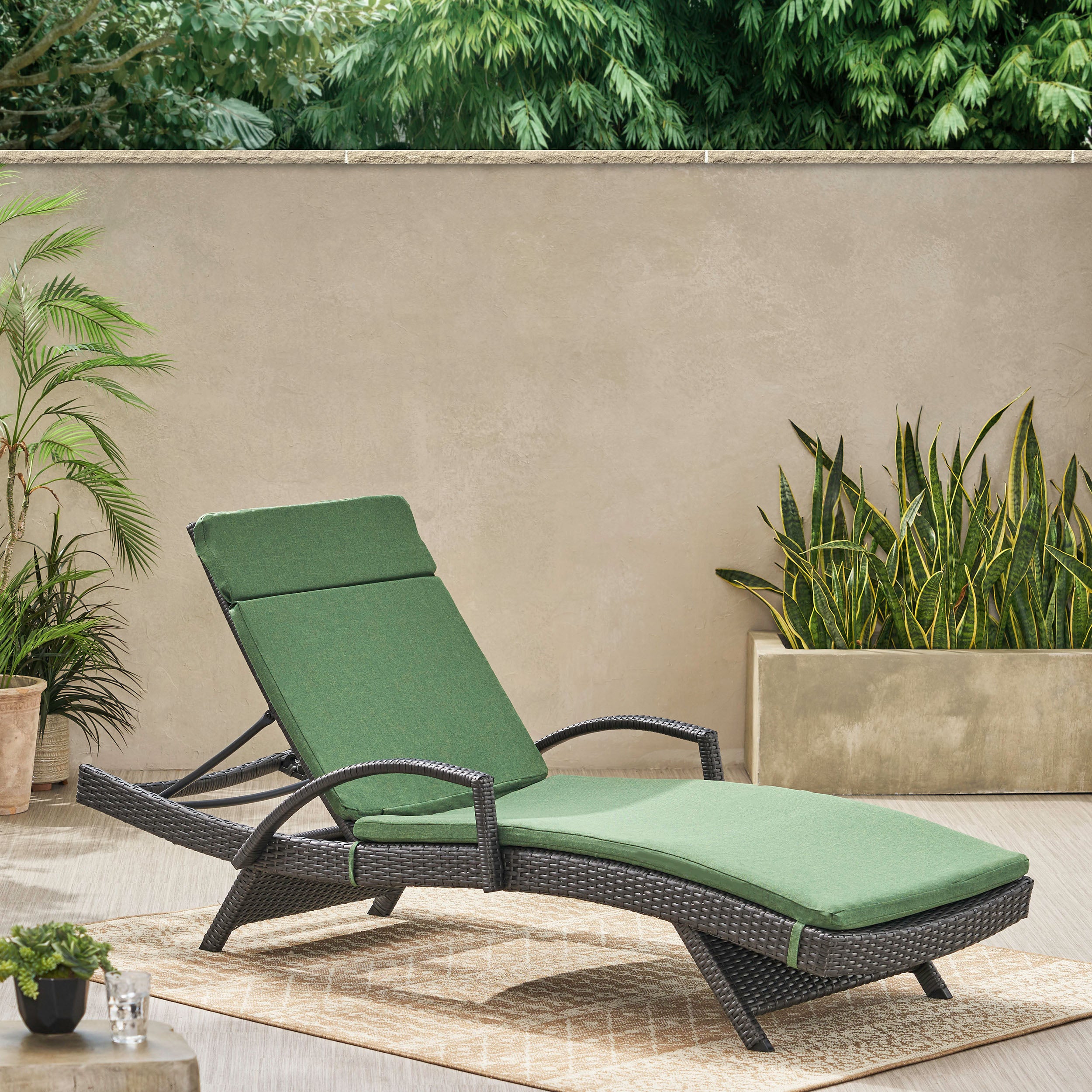 Soleil outdoor water resistant chaise lounge cushion sale