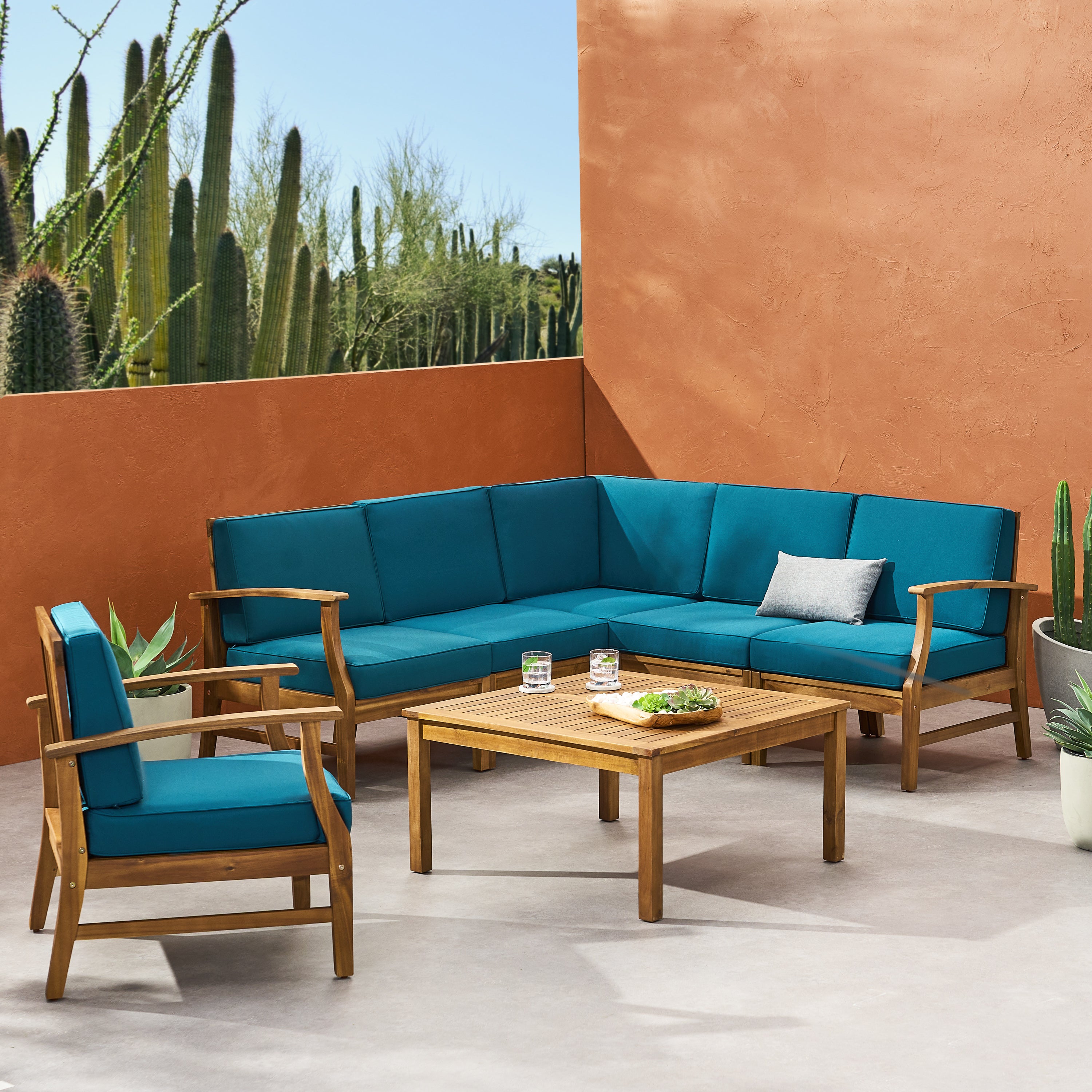 6 seat outdoor discount sectional