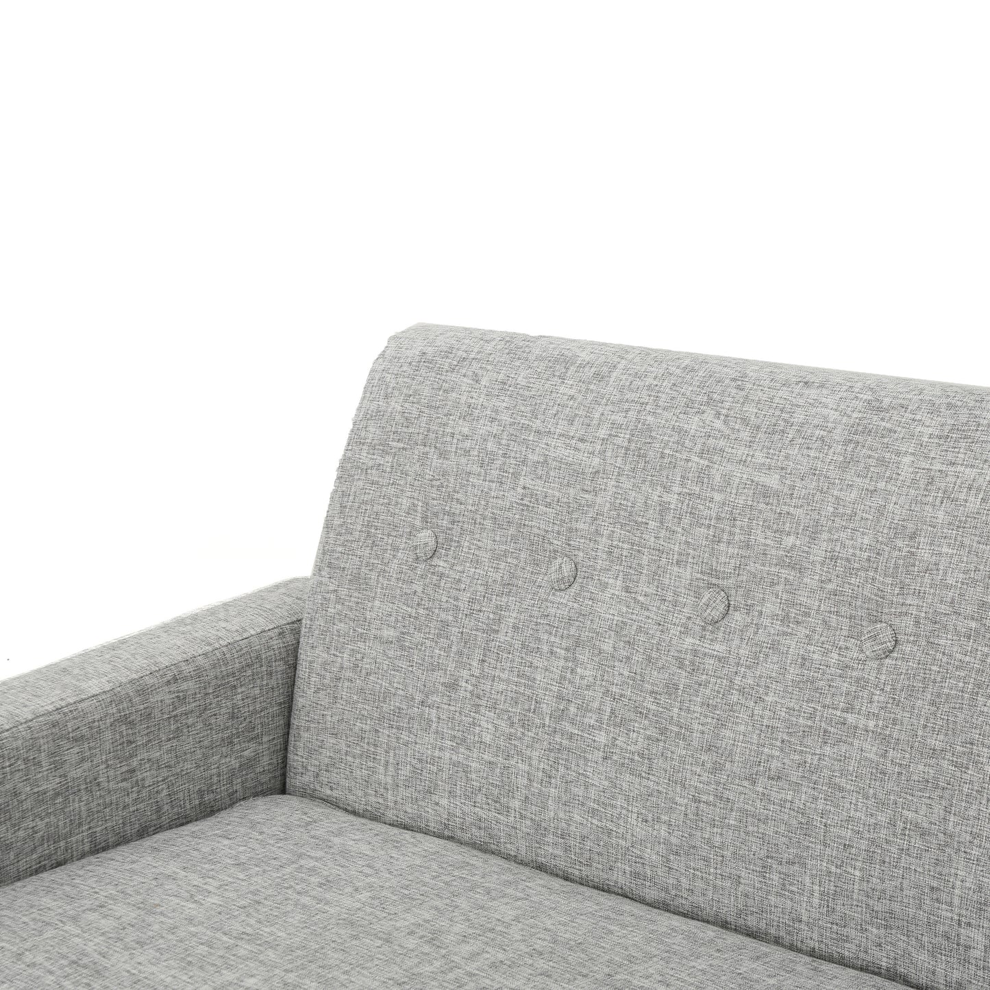 Stratford Mid Century Modern Fabric 3 Seater Sofa