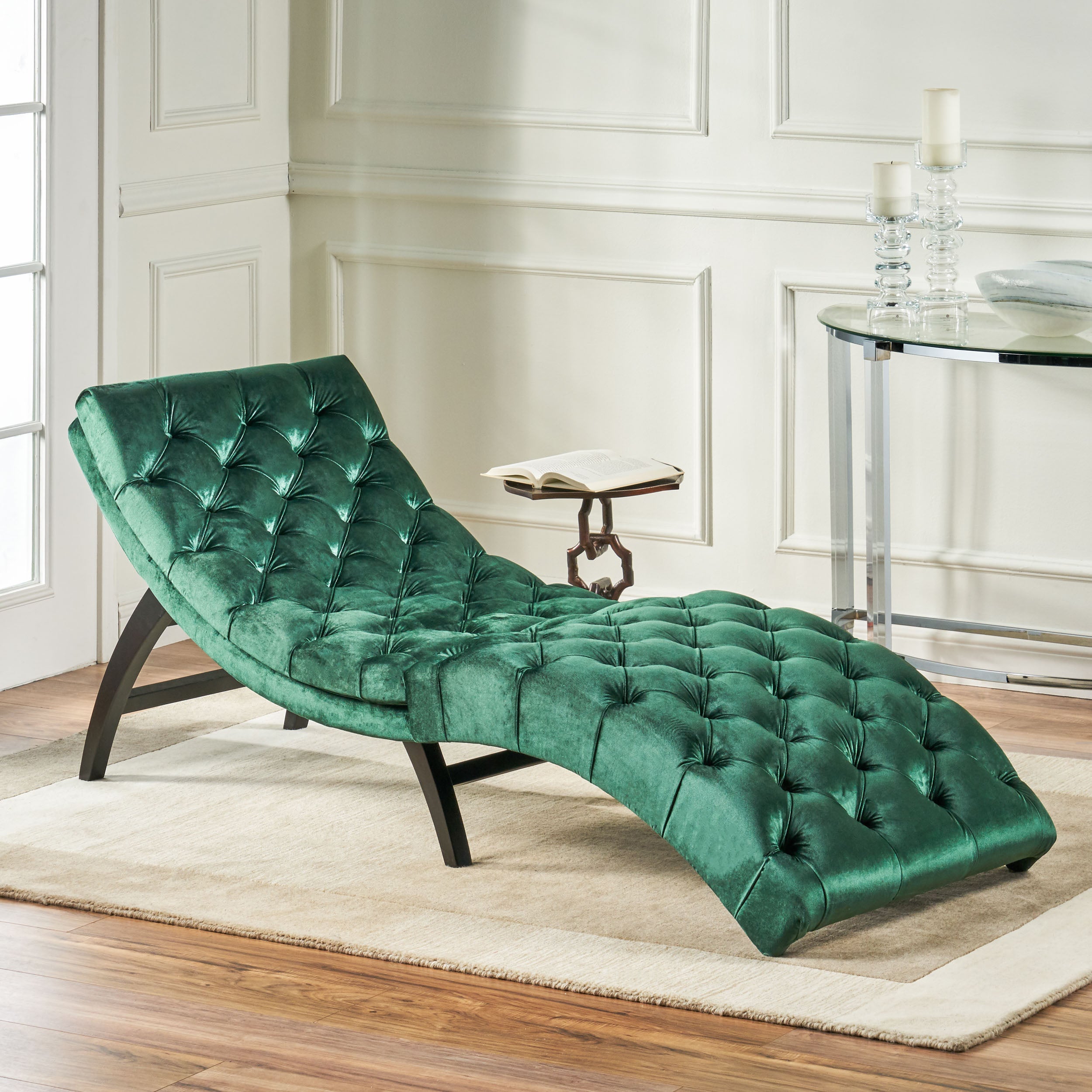 Velvet 2025 tufted chaise