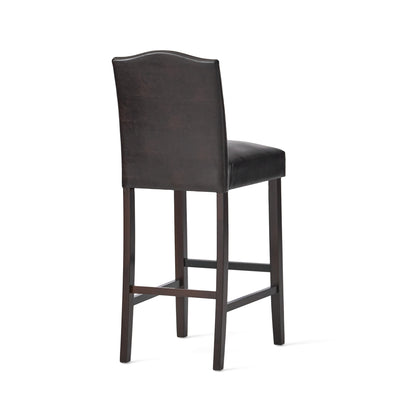 Kainu Brown Leather Barstools, Set of 2