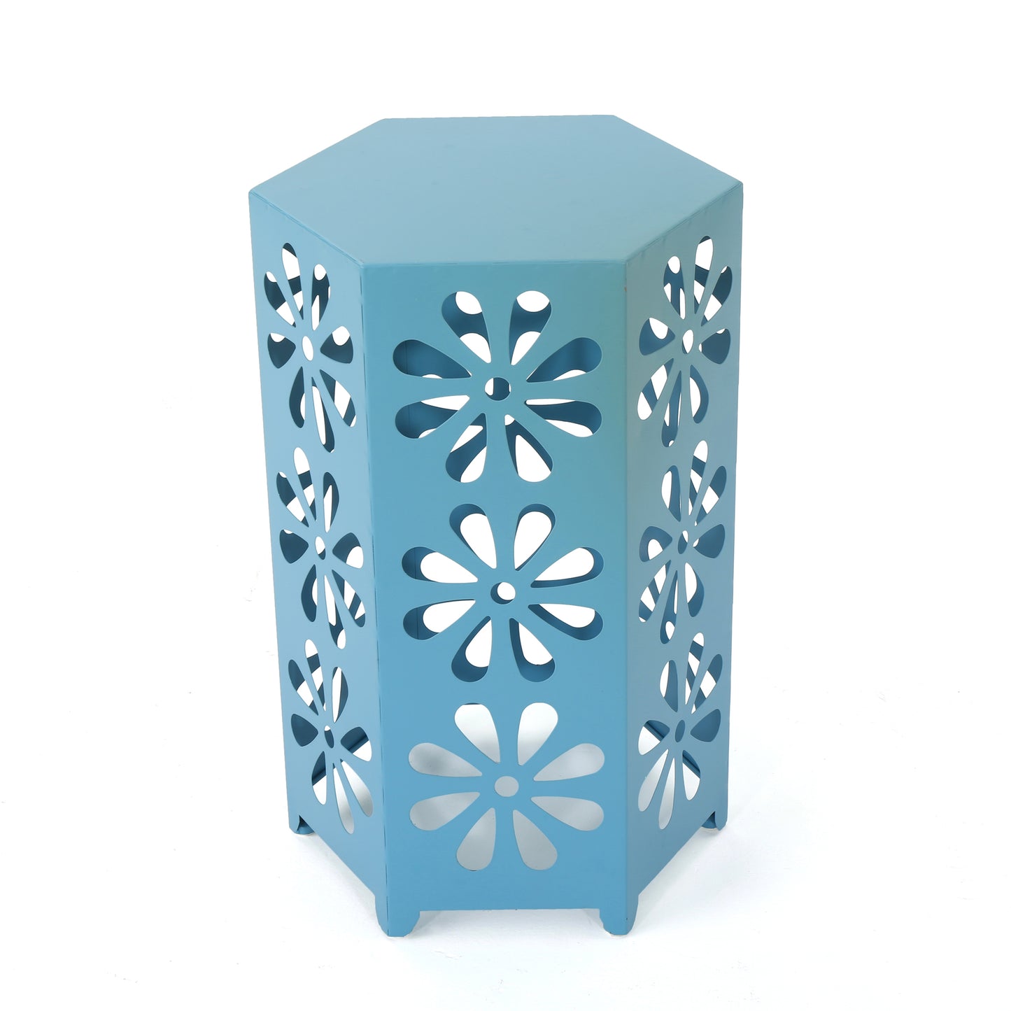 Danbury Outdoor 14 Inch Iron Floral Side Table
