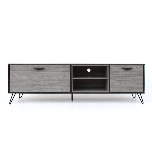 Vivian Mid Century Modern 2 Cabinets & Shelves TV Stand