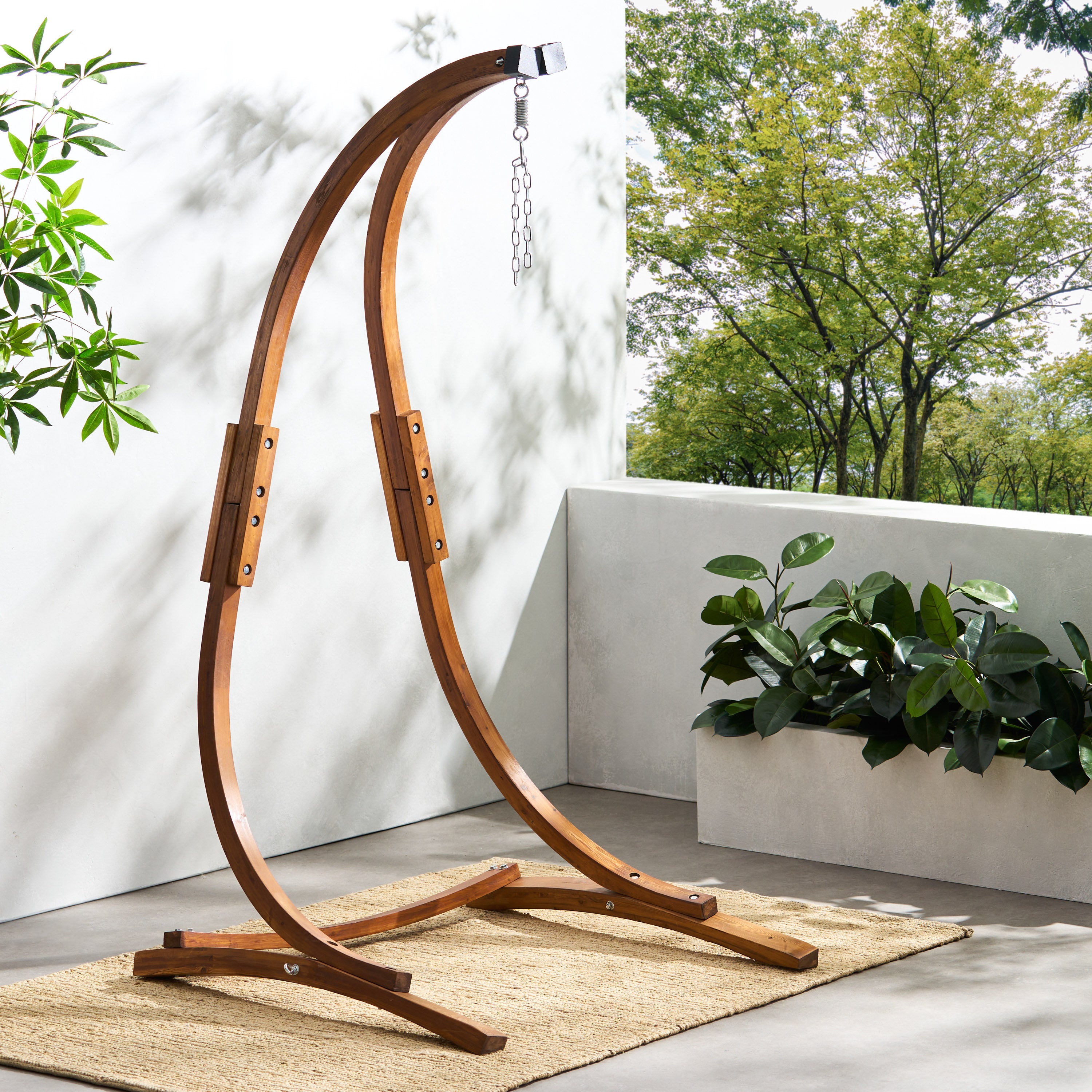 Wooden hammock chair discount stand