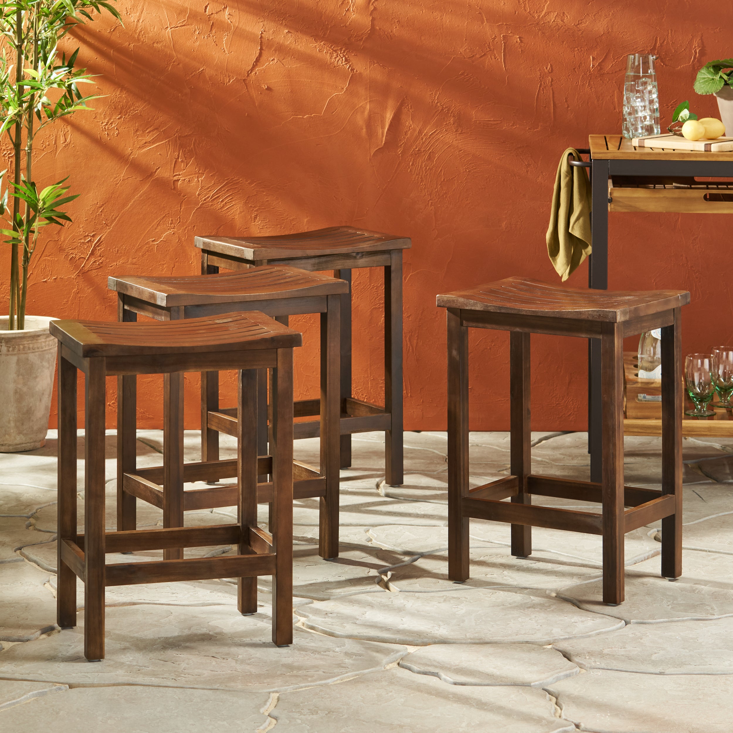 Wooden stools online outdoor