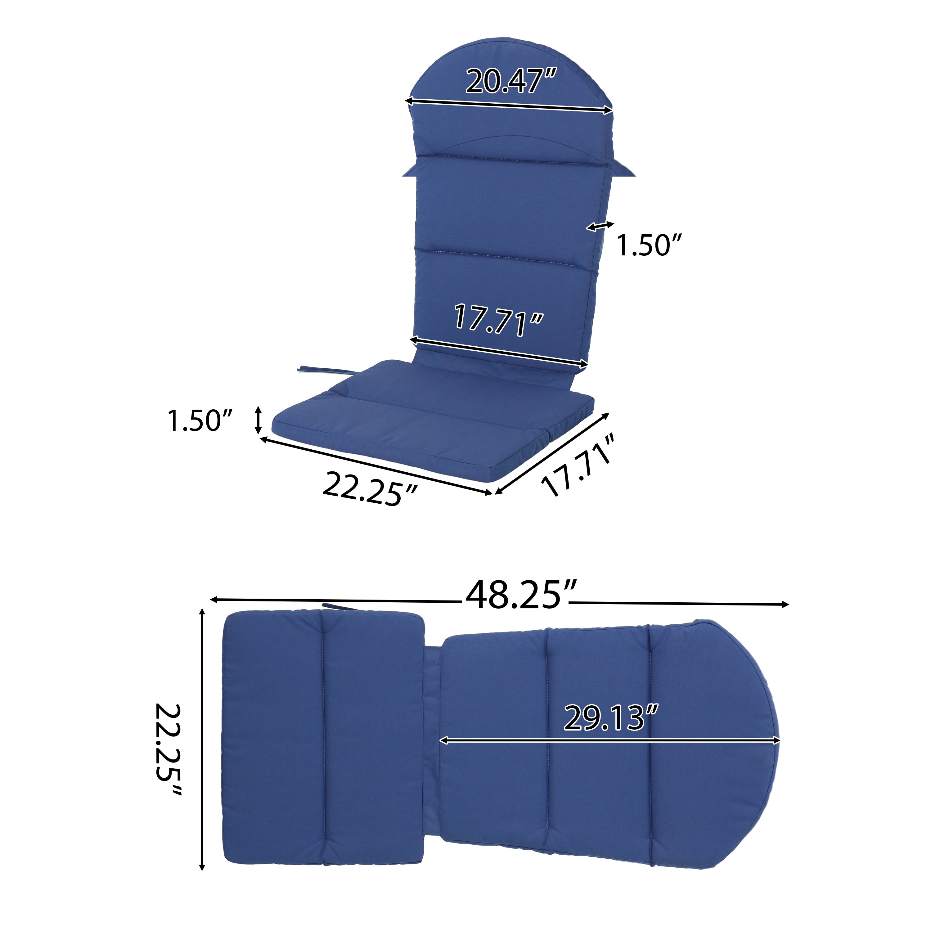 Navy blue adirondack chair cushions hot sale