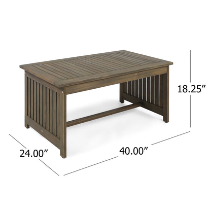 Grace Outdoor Acacia Wood Coffee Table