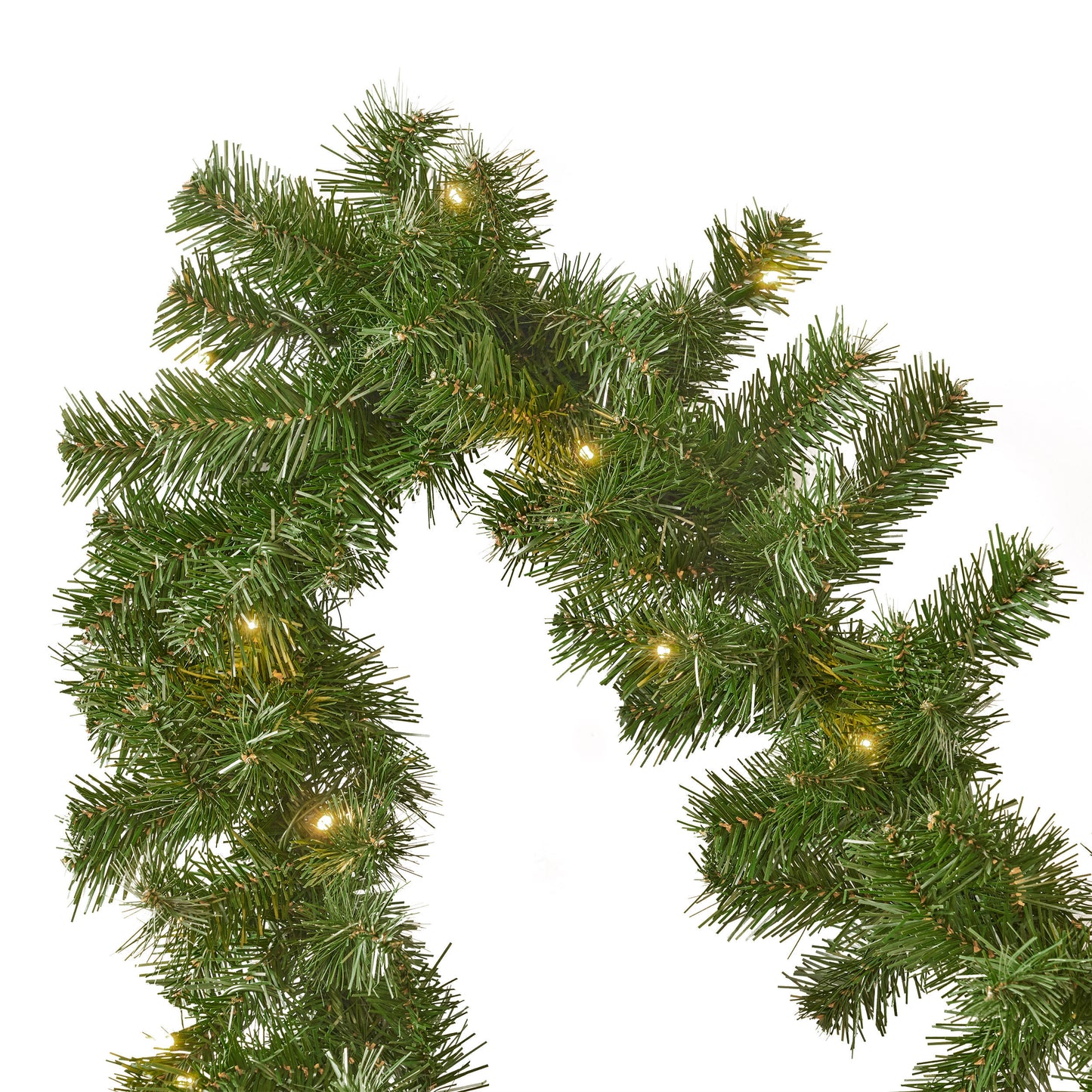 9-foot Noble Fir Pre-lit Warm White LED Artificial Christmas Garland