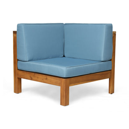 Emma Outdoor 7 Seater Acacia Wood Sectional Sofa Set