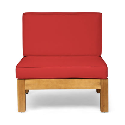 Emma Outdoor 9 Seater Acacia Wood Sectional Sofa Set