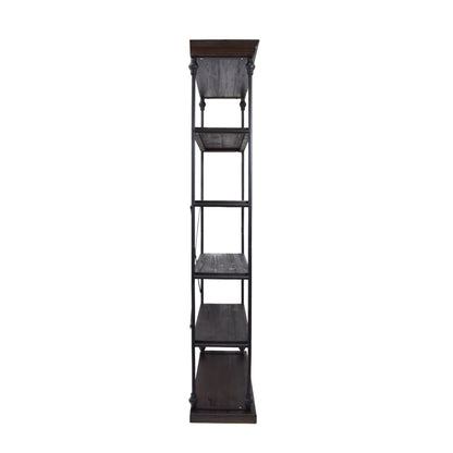 Scilla 5-Shelf Wood & Metal Etagere Bookcase