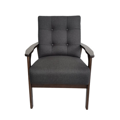 Maureen Mid Century Modern 3-Piece Fabric Chairs & Sofa Living Room Set