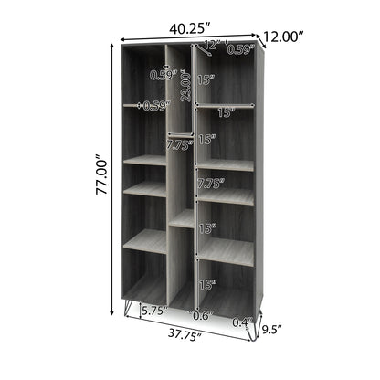 Doreen Mid Century 3 Piece TV Stand & Bookcases Set