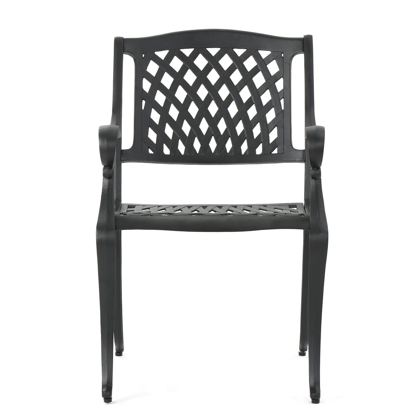 Hallandale Outdoor Dining Chair with Cushion (Set of 2)