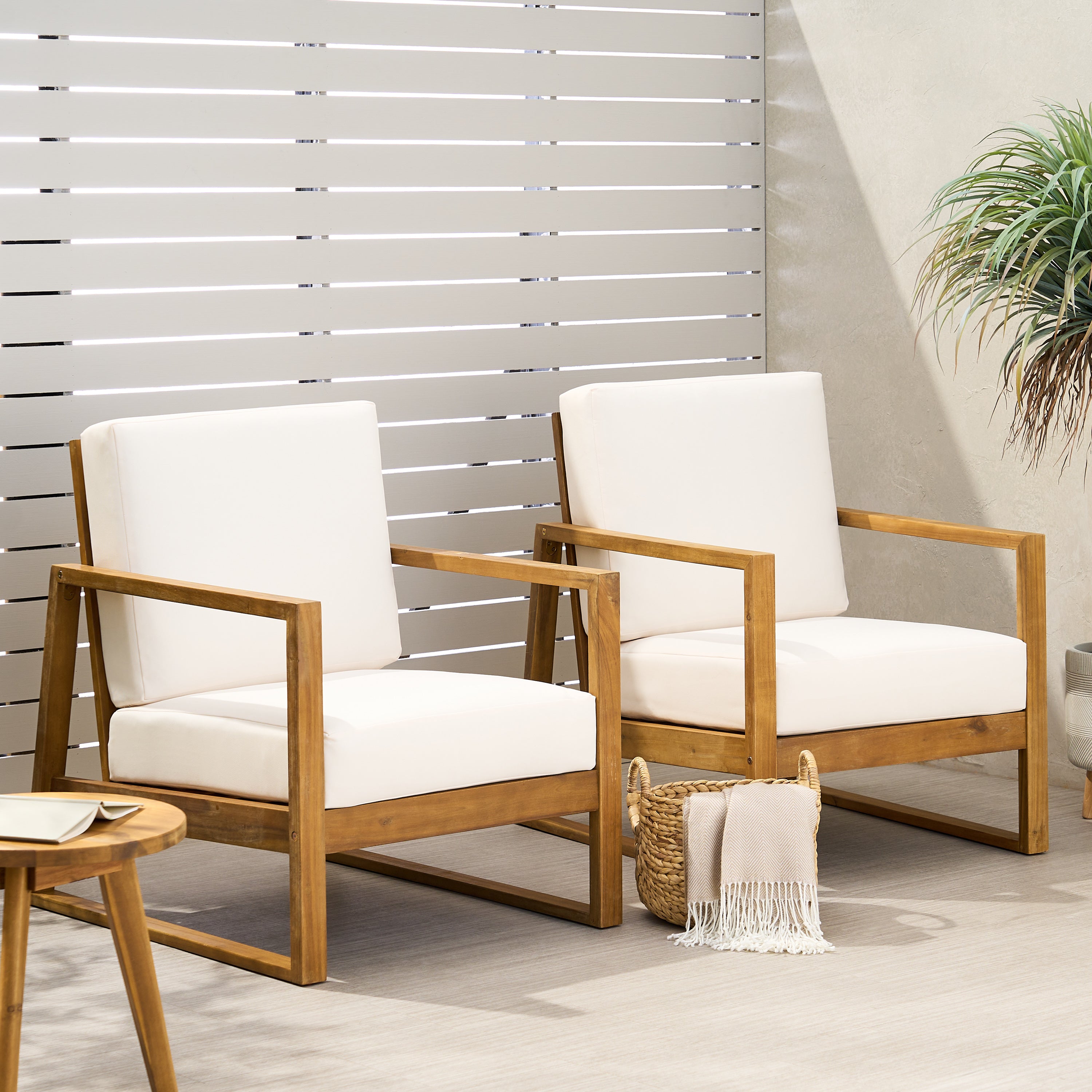 Outdoor wood club chairs sale