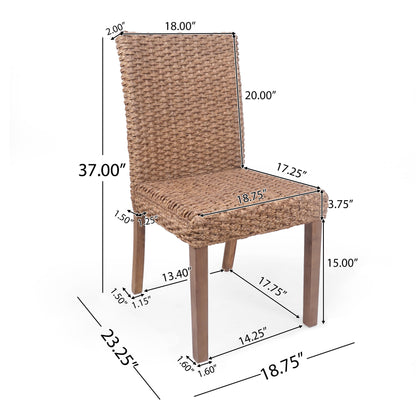 Laryiah Boho Wicker Dining Chair (Set of 2)