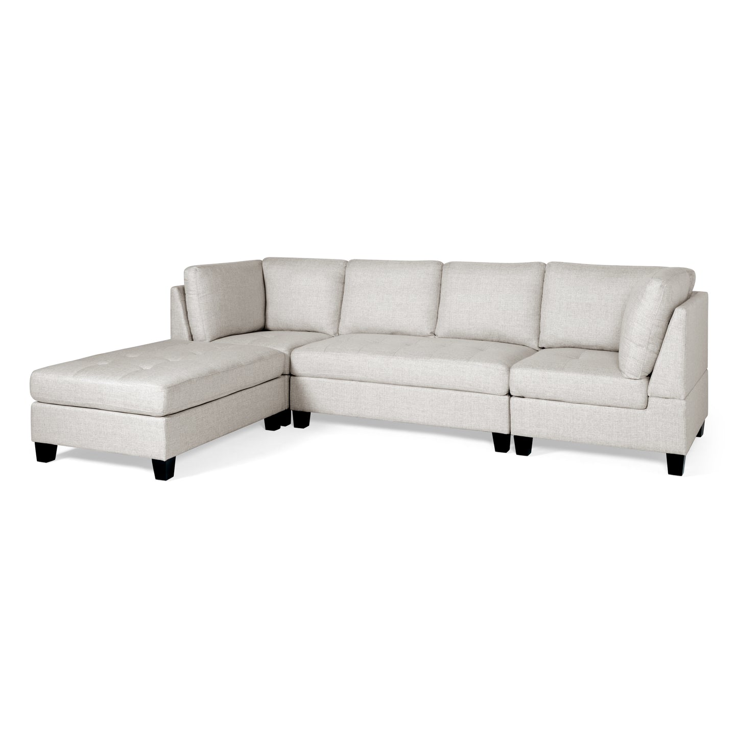 Ellawyn Contemporary 4 Seater Fabric Sectional