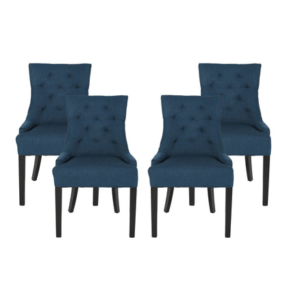 Stacy Hourglass Fabric Dining Chairs (Set of 4)