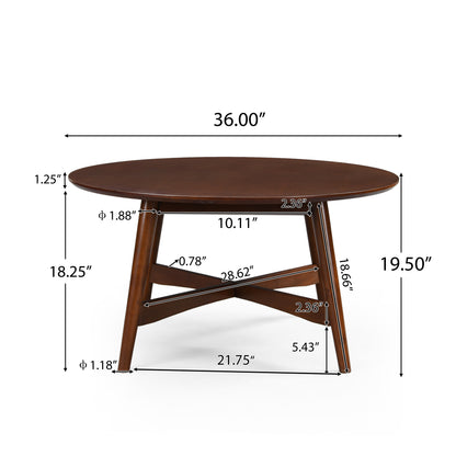 Murdock Mid-Century Modern Wood Coffee Table