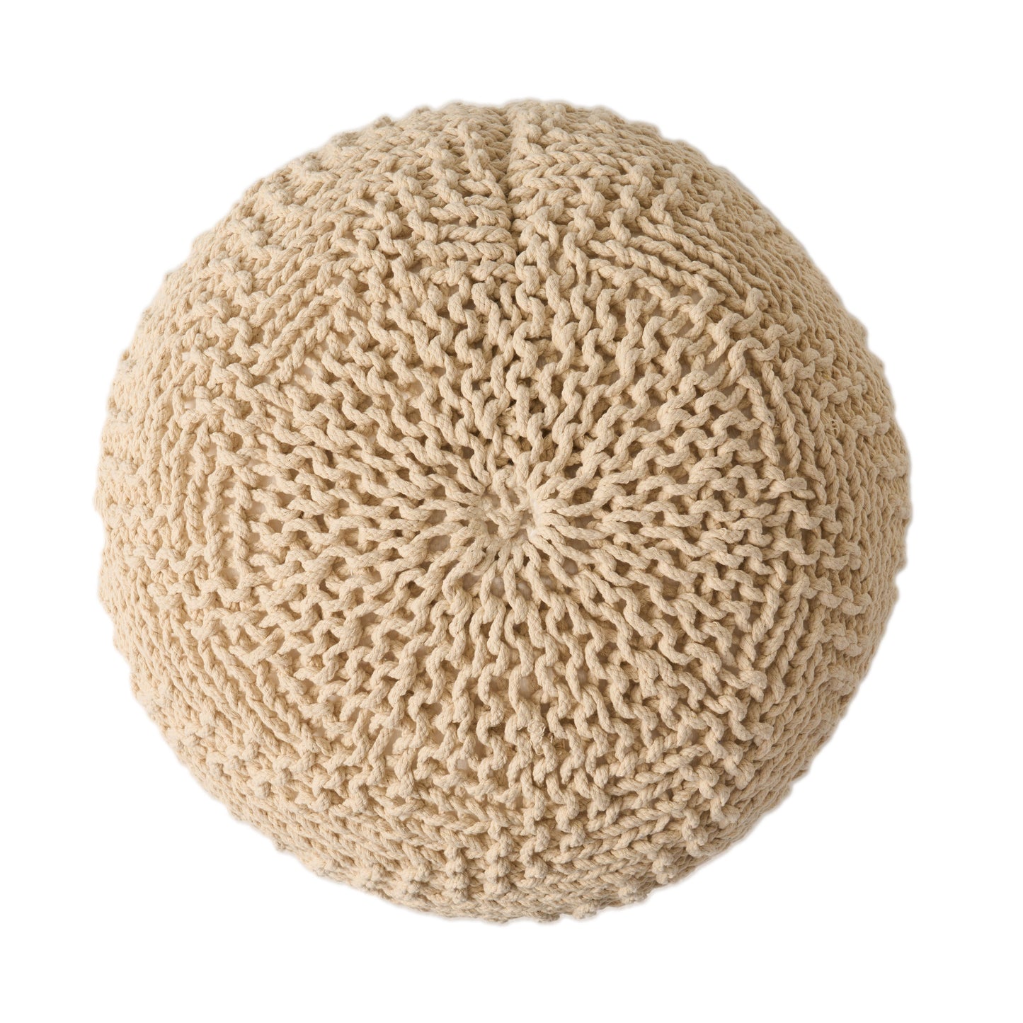 Flovilla Modern Knitted Round Pouf