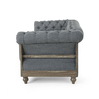 Bowes Chesterfield Tufted 3 Seater Sofa with Nailhead Trim
