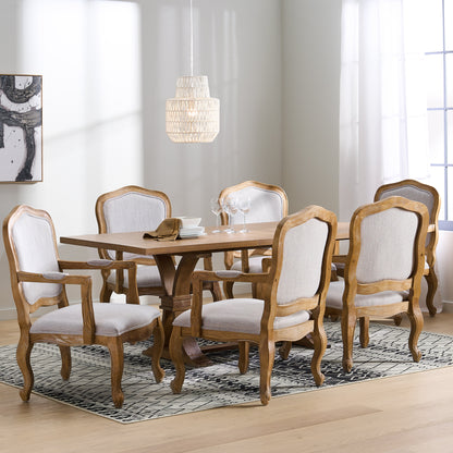 Maria French Country Wood 7-Piece Expandable Dining Set