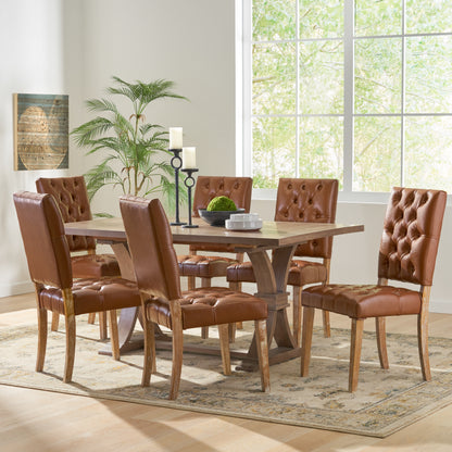 Welby Contemporary Tufted Dining Chairs, Set of 6